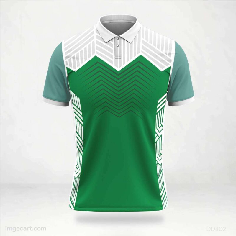 Green Chevron Jersey design
