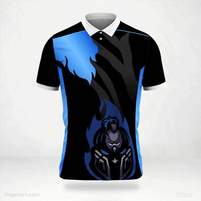 Blue Flame Emblem Jersey design