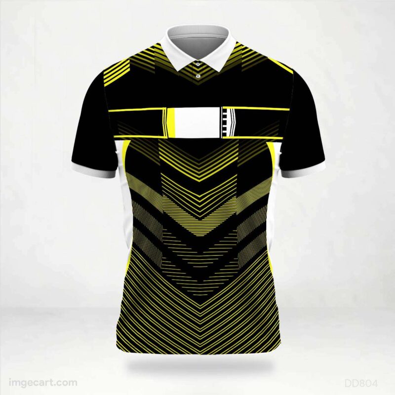 Black and Yellow Lines Jersey design