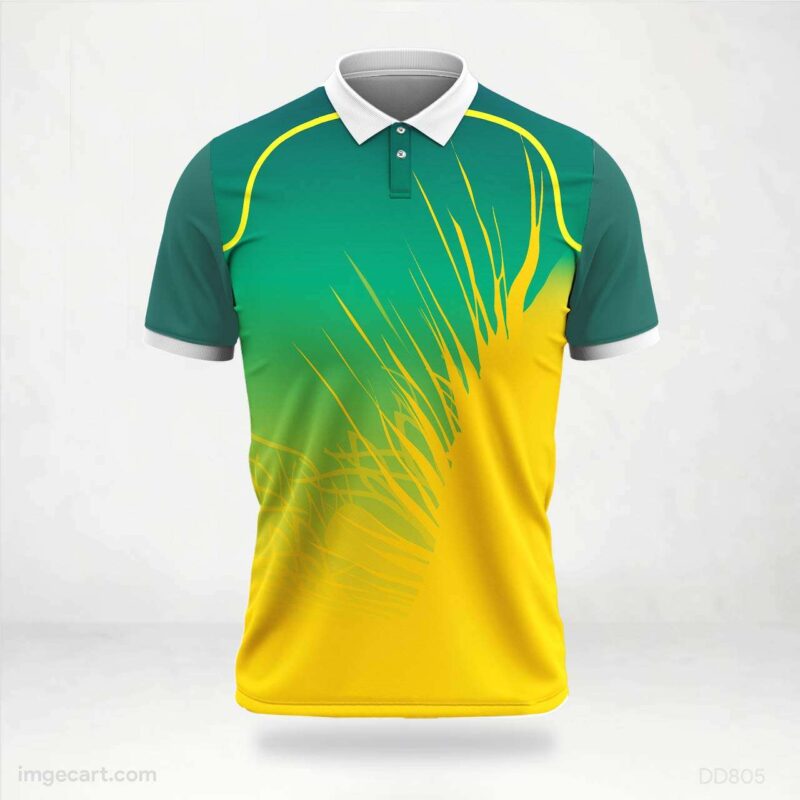 Green and Yellow Burst Jersey design