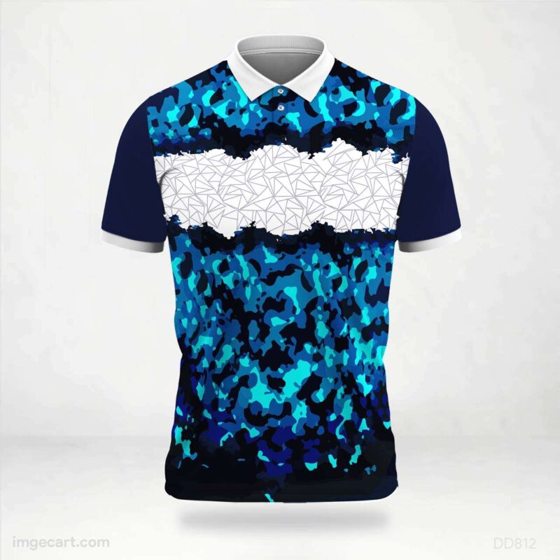 Blue Camo Panel Jersey design