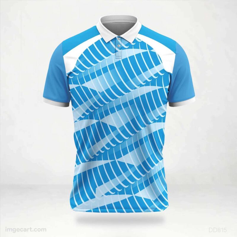 Blue and White Wave Stripe Jersey design
