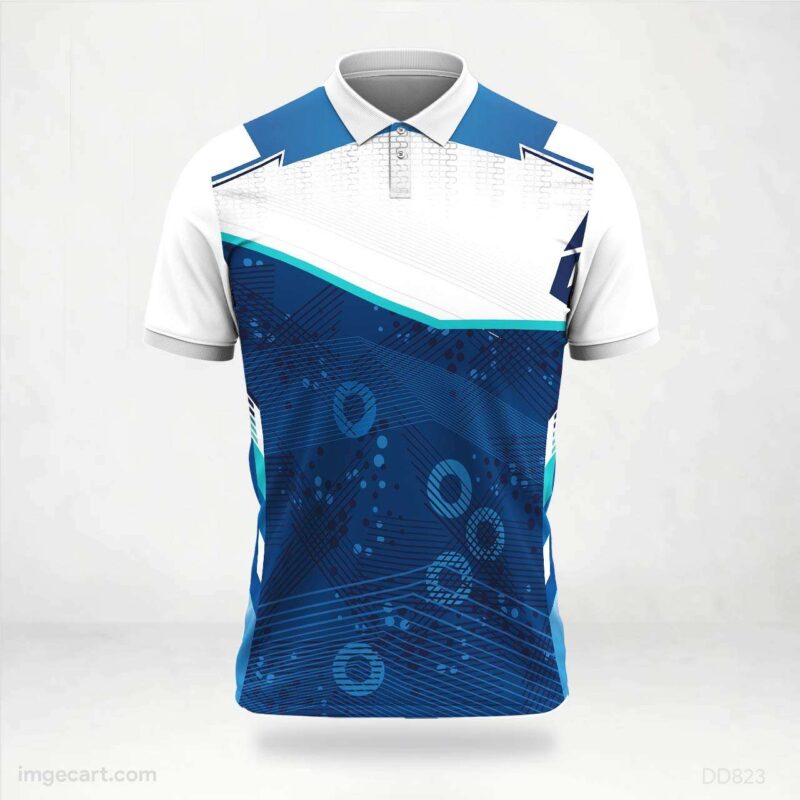 Blue Circuit Pattern Jersey design