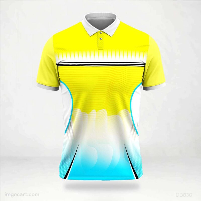 Yellow and Blue Gradient Panel Jersey design