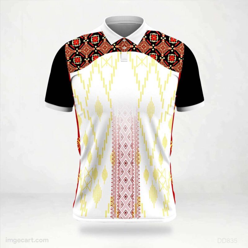 Patterned Yoke Detail Jersey design