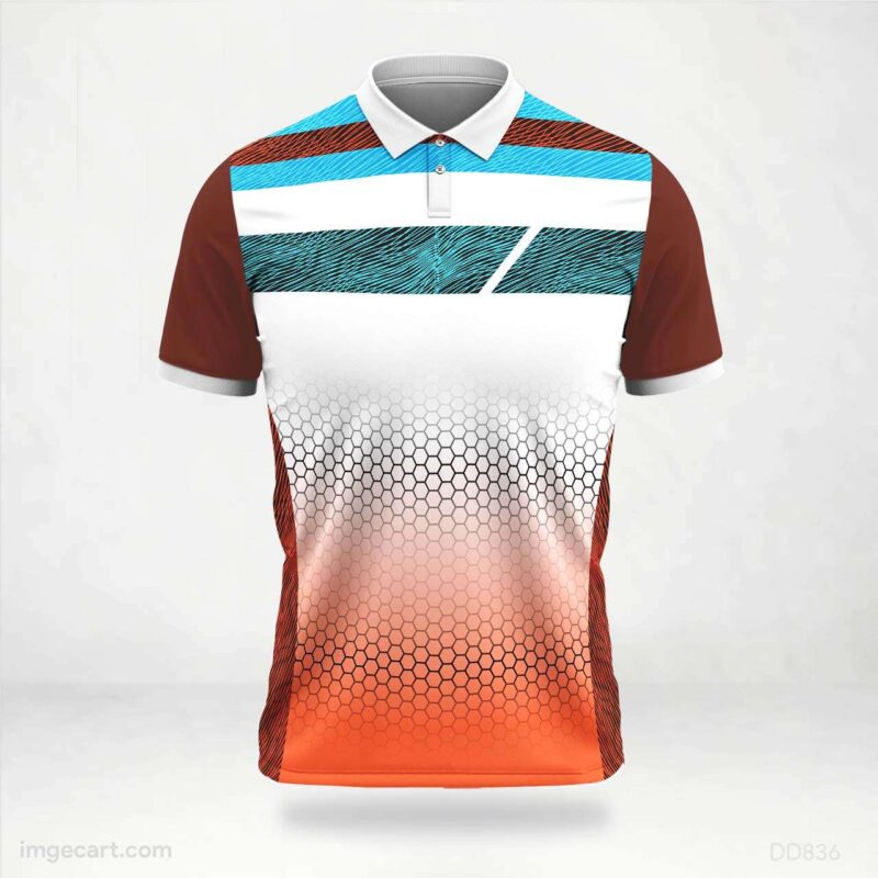 Striped Ombre Hexagon Jersey design