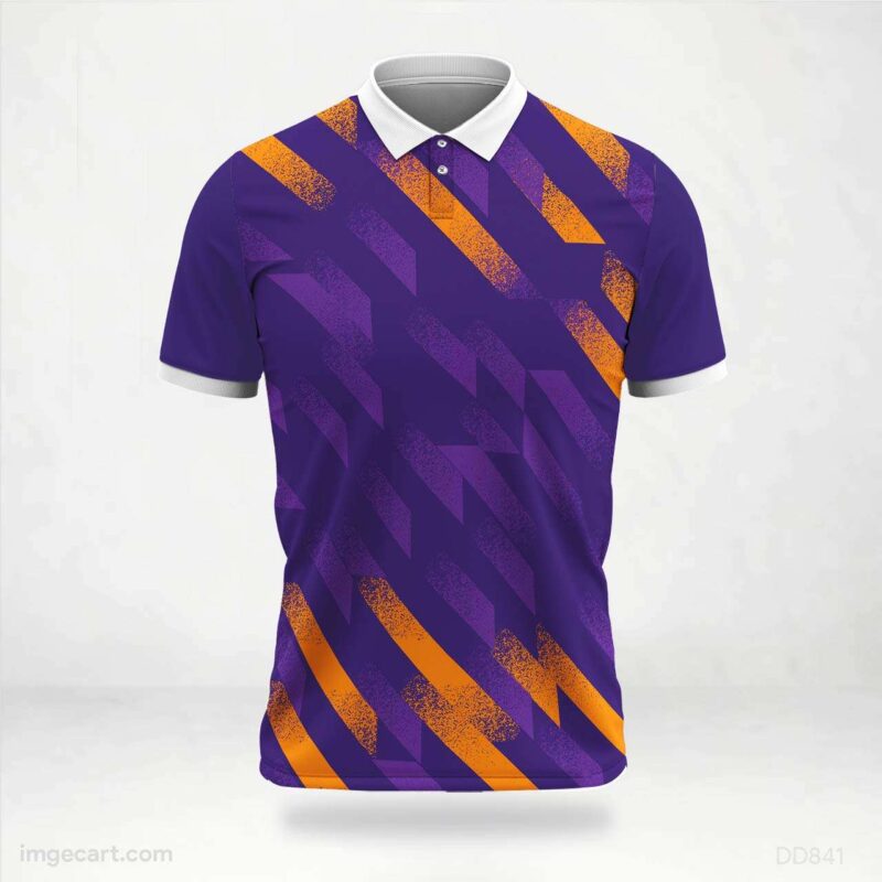 Purple and Orange Geometric Jersey design