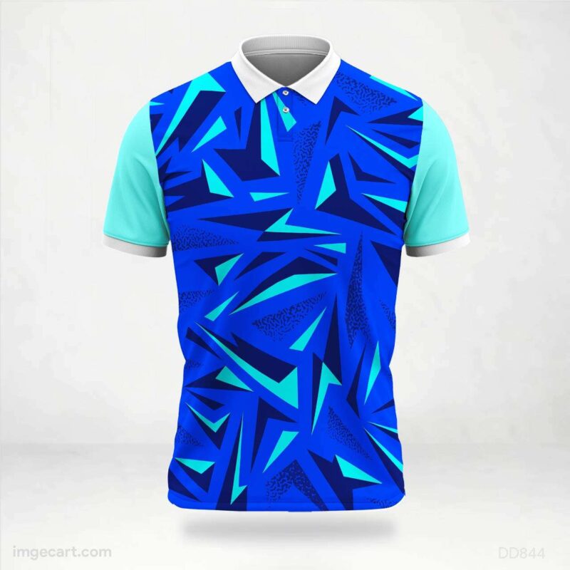 Blue and Cyan Fragment Jersey design
