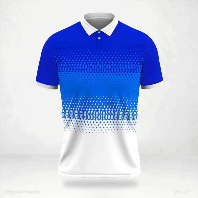 Blue and White Star Fade Jersey design