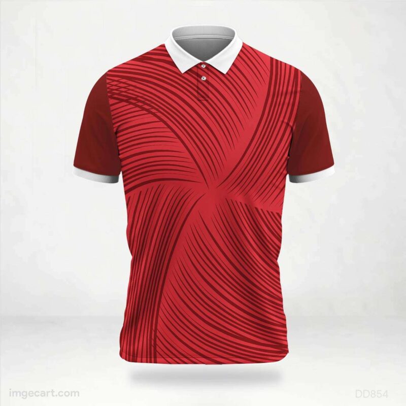 Red Abstract Swirl Jersey design