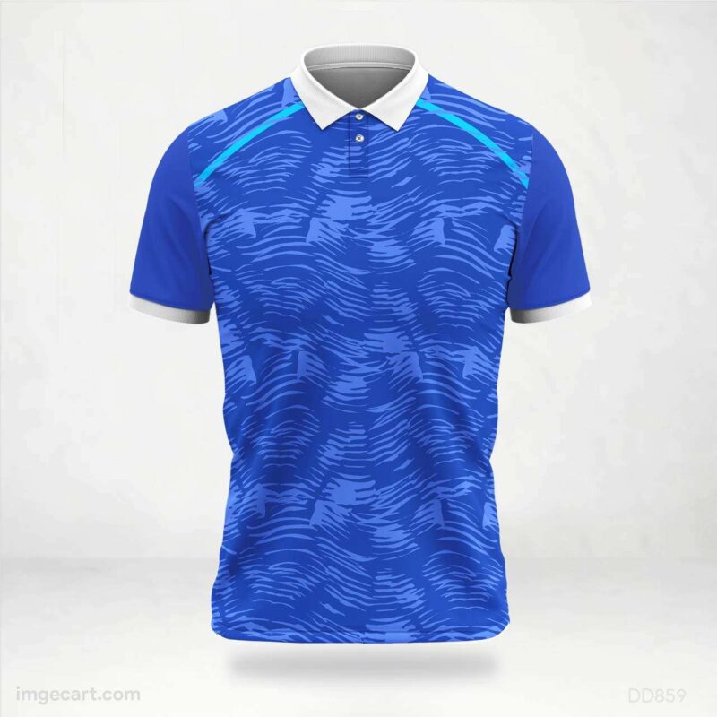 Blue and black blue jersey design.