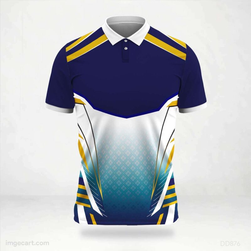 Blue and White Jersey Design