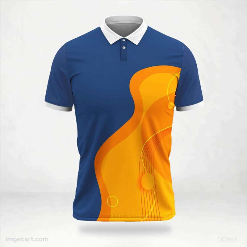 Blue Orange Abstract Jersey Design