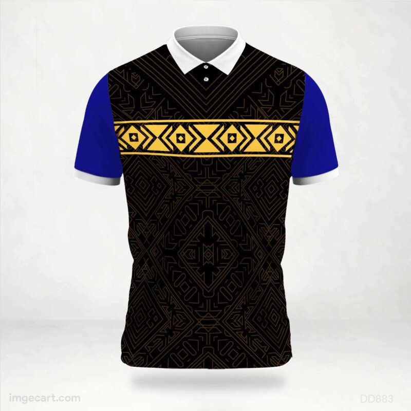 Black Gold Tribal Jersey Design