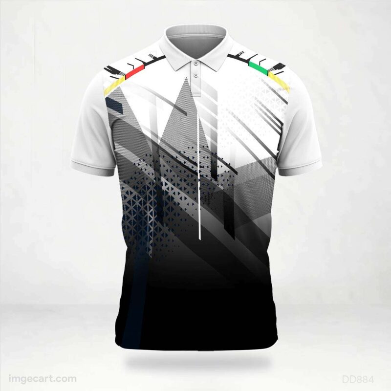 White Black Abstract Jersey Design