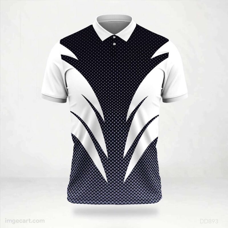 Black White Abstract Jersey Design