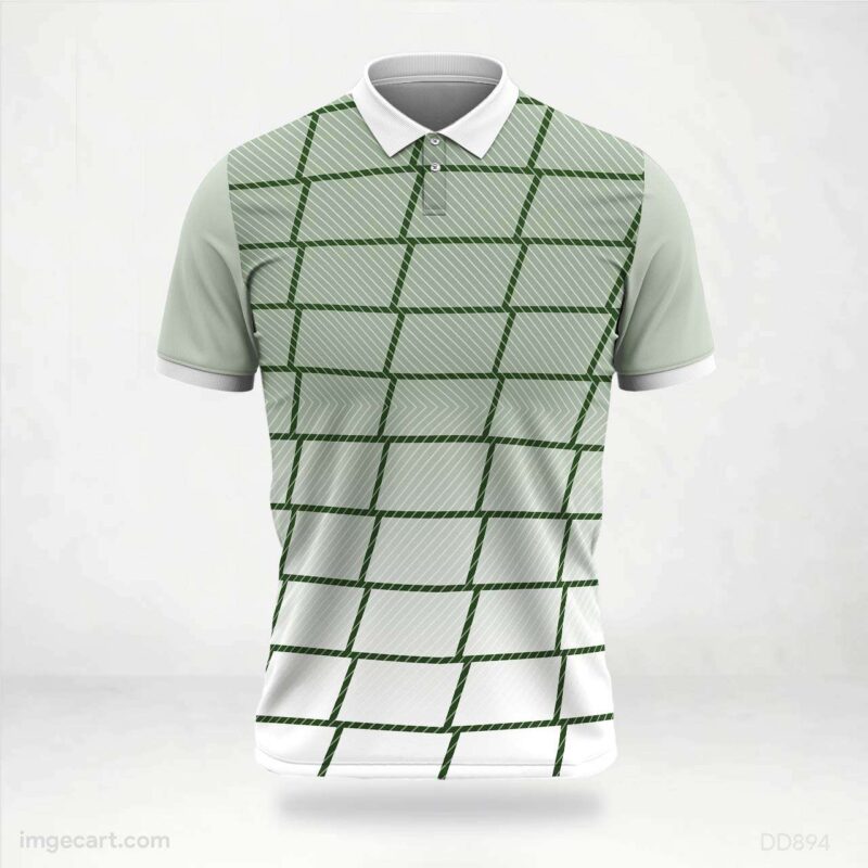 Green Grid Jersey Design