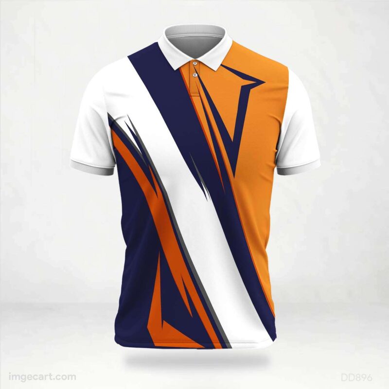 Orange Blue White Jersey Design