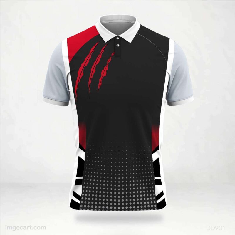 Black Red Claw Jersey Design