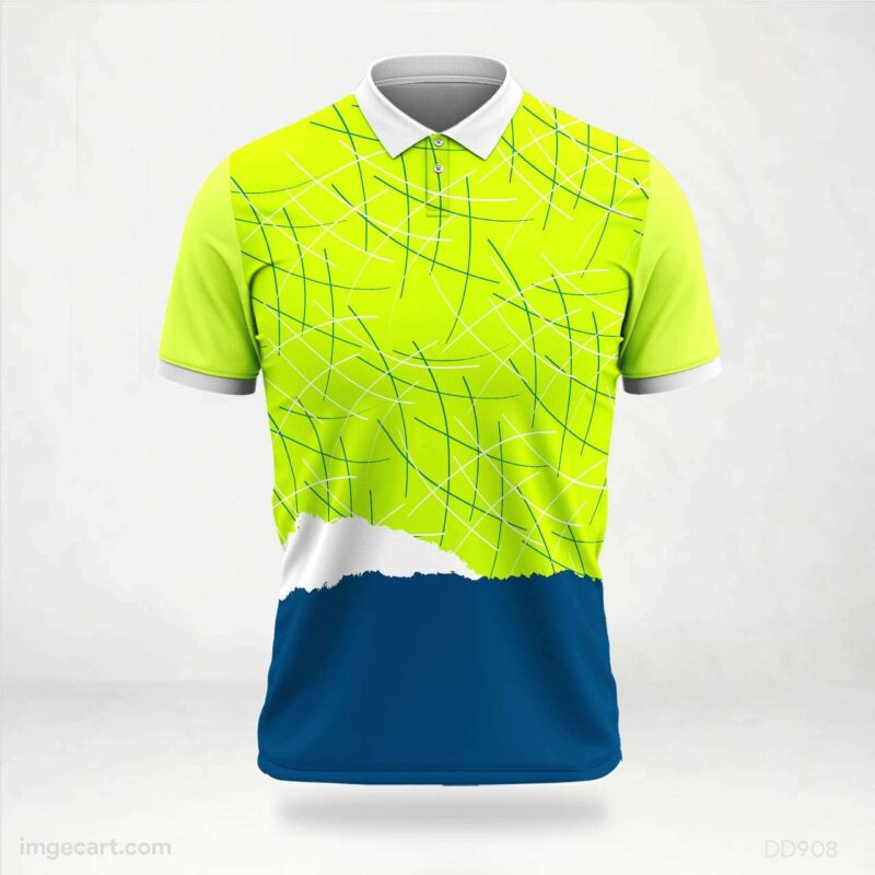 Green Blue Abstract Jersey Design