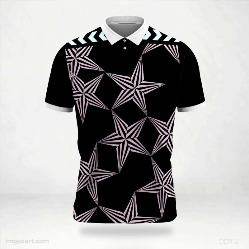Black Star Pattern Jersey Design