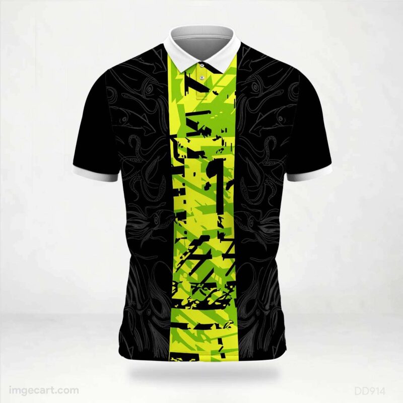 Black Green Graphic Jersey Design