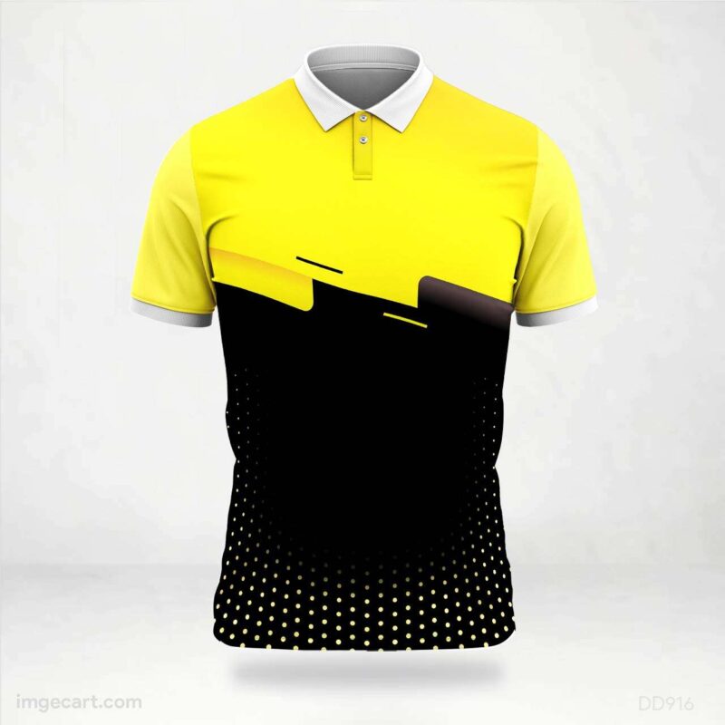 Yellow Black Gradient Jersey Design
