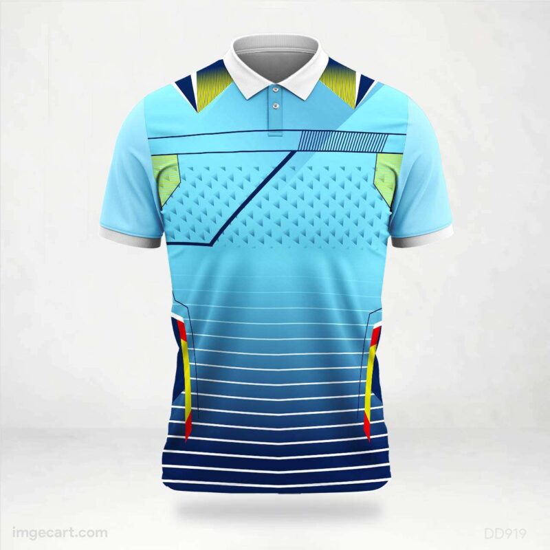 Light Blue Dark Blue Jersey Design