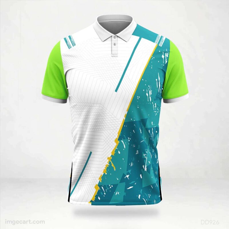 Green Teal Abstract Jersey Design
