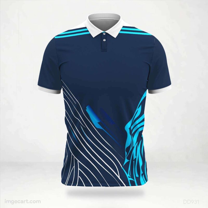 Dark Blue and Light Blue Jersey Design