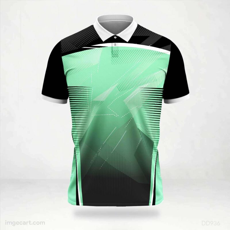 Black Green Abstract Jersey Design