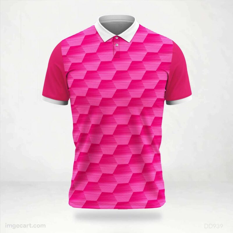 Pink Hexagon Pattern Jersey Design