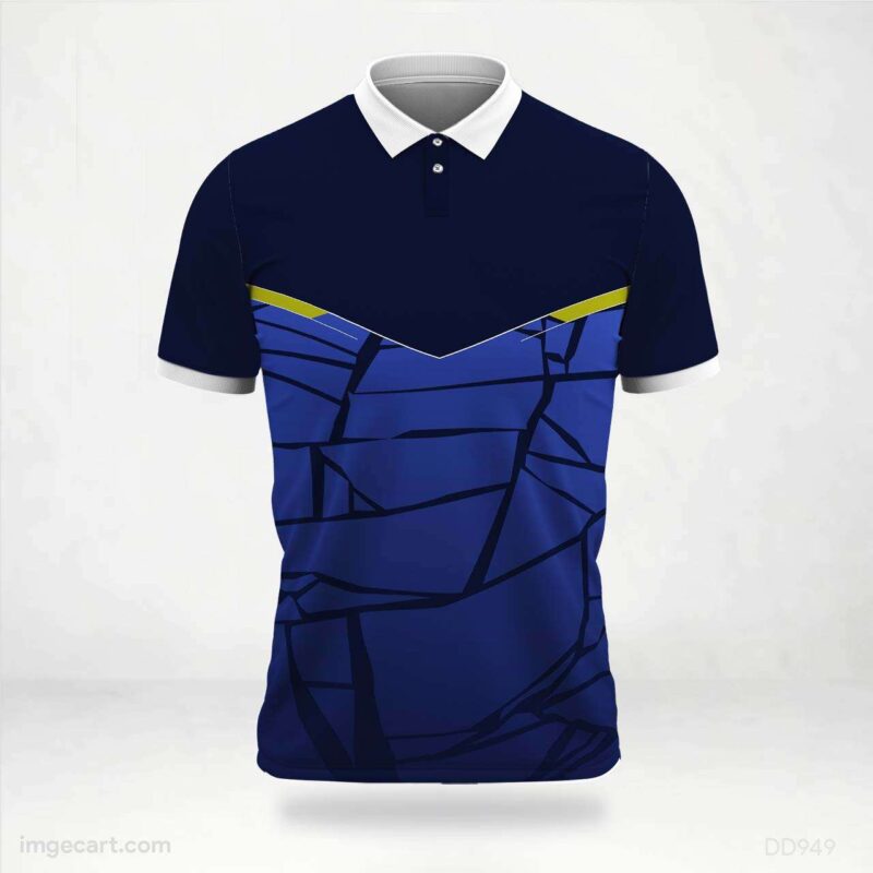 Navy Blue Abstract Jersey Design