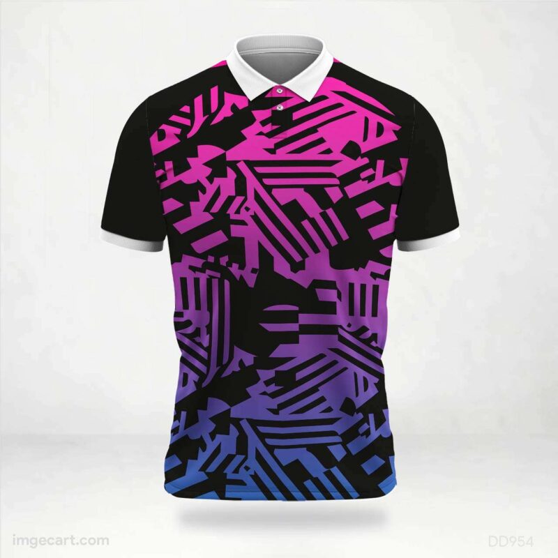 Pink and Blue Abstract Jersey Design