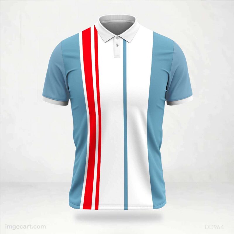 Red, Blue, and White Stripes Jersey Design