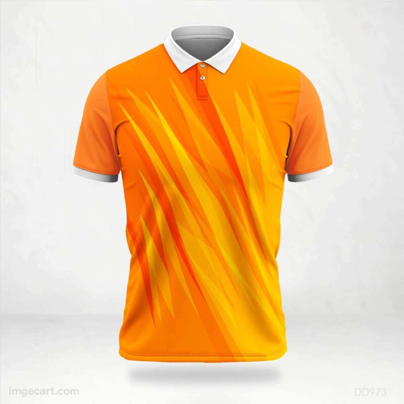 Orange and Yellow Abstract Jersey Design