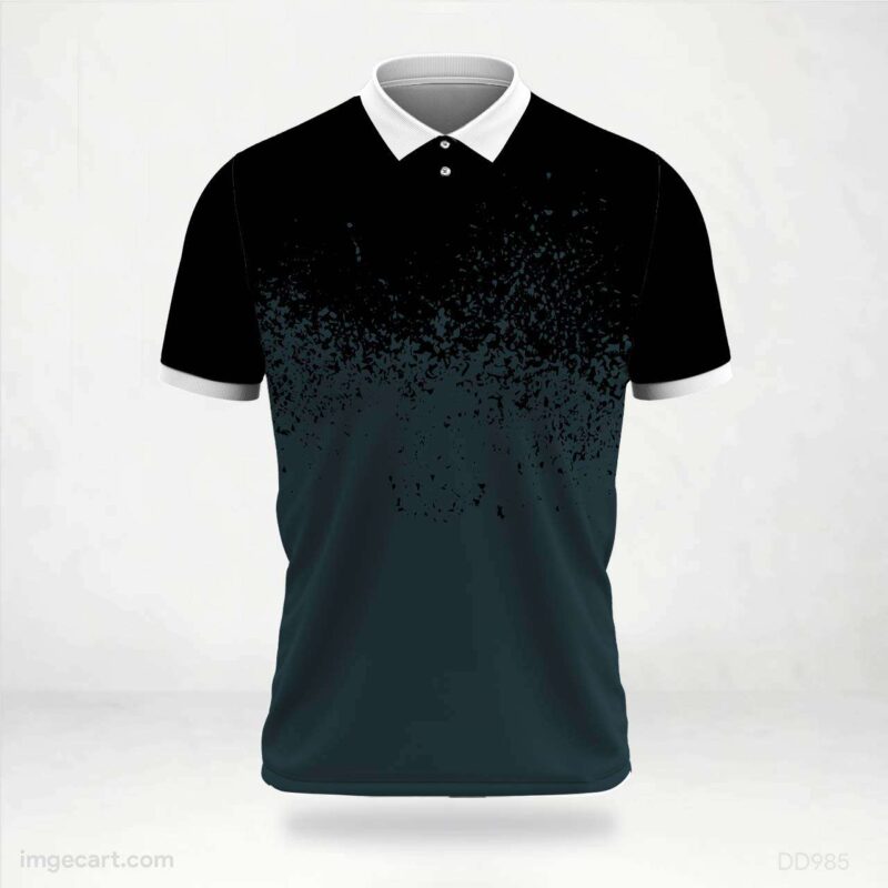 Black and Teal Gradient Jersey Design