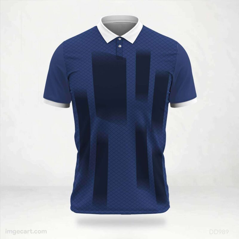 Blue Abstract Blocks Jersey Design