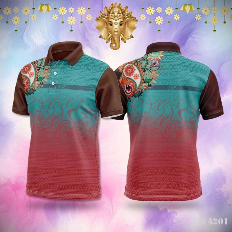 Indigo Bloom Pattern Jersey