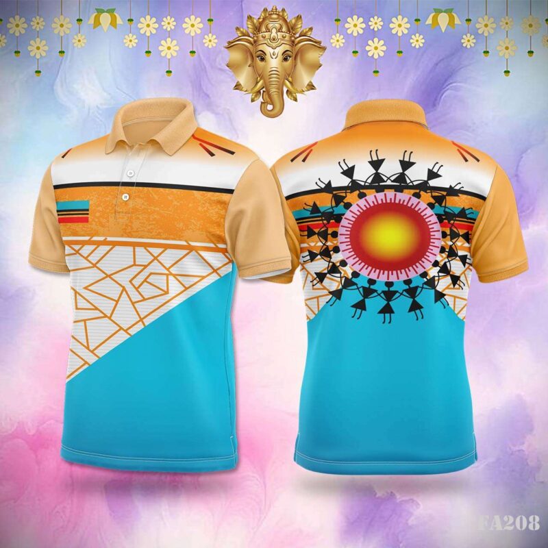 Geometric Aqua Jersey Design