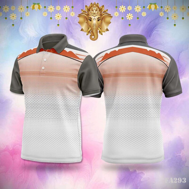 Orange and Grey Gradient Pattern Jersey Design