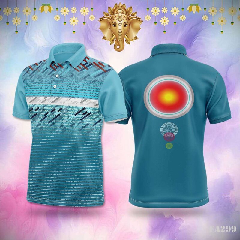 Blue and Grey Abstract Pattern Jersey Design