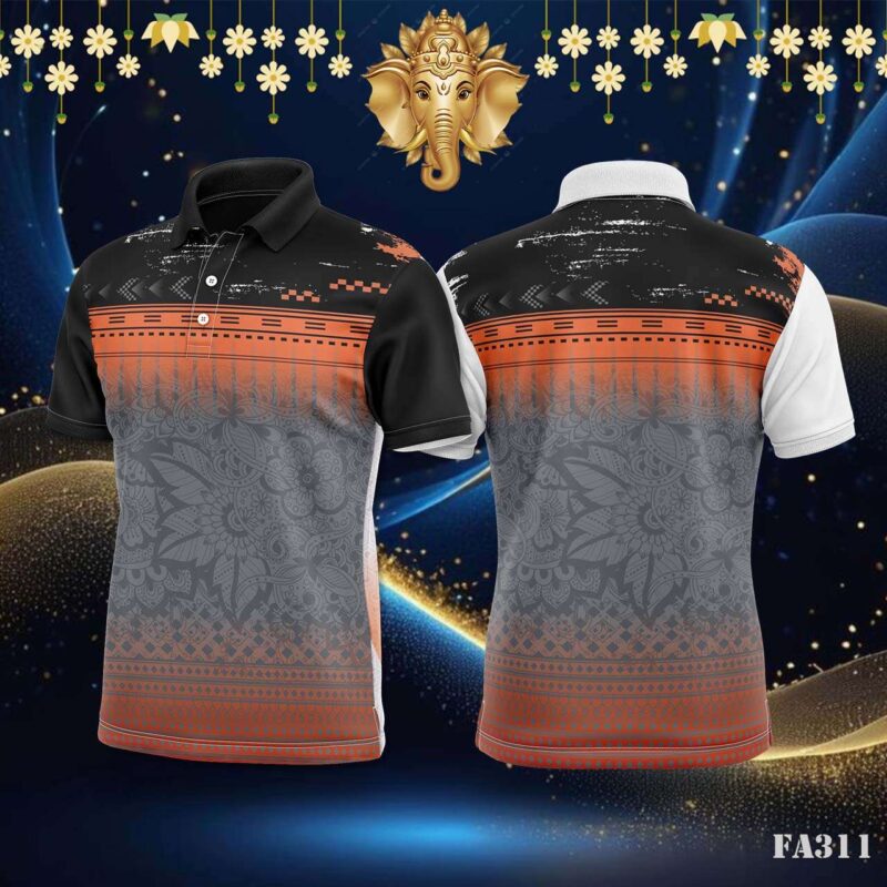 Tribal Grunge Floral Jersey Design.