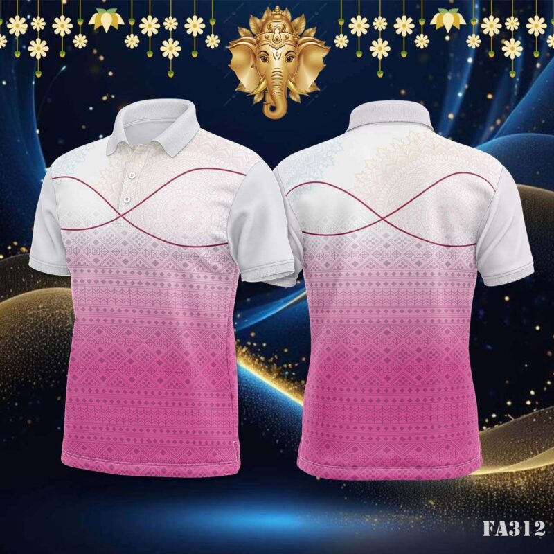 Mandala Tribal Pink Gradient Jersey Design.