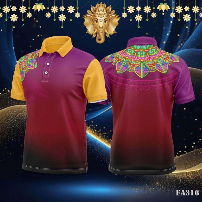 Colorful Mandala Grunge Gradient Jersey Design.