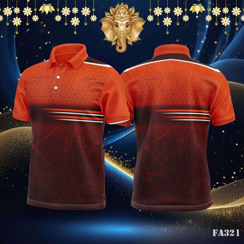 Fiery Grunge Geometric Jersey Design.