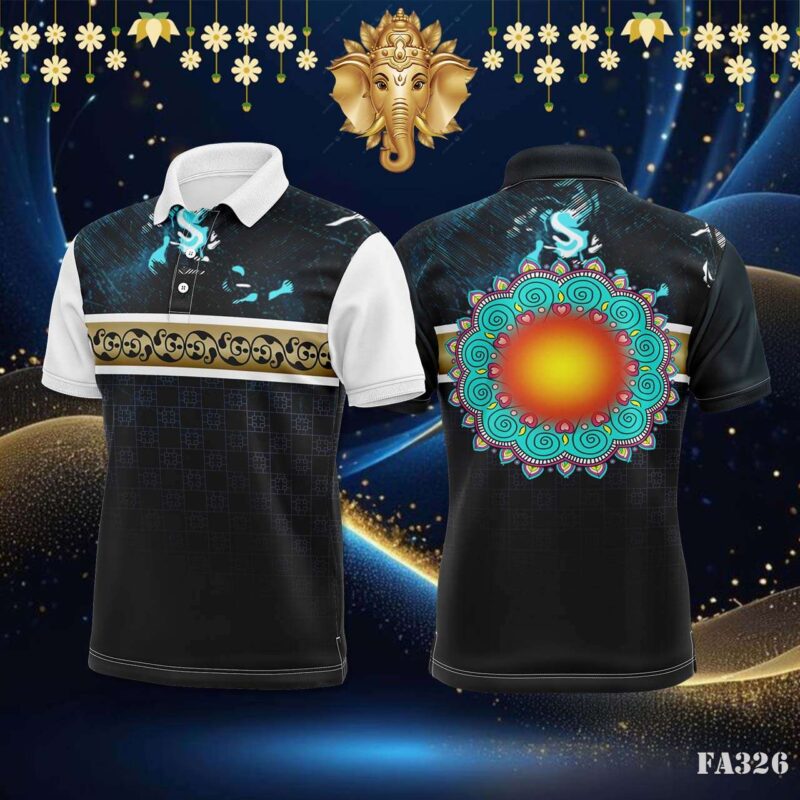 Tribal Swirl Grunge Grid Jersey Design.