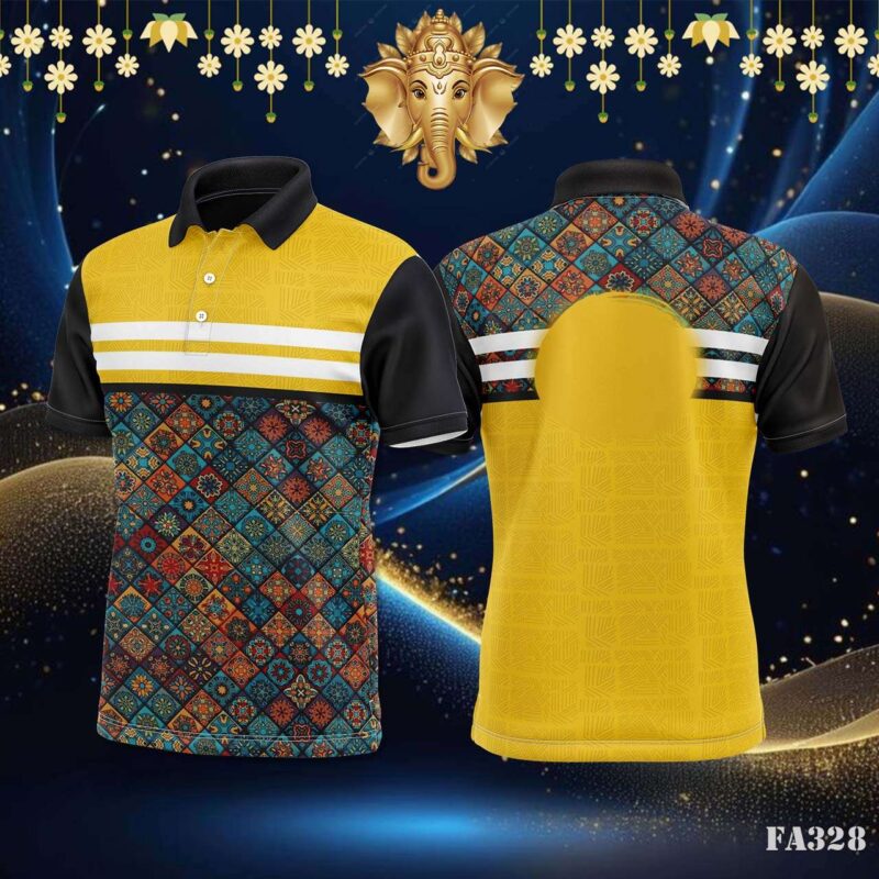 Geometric Tiles Ethnic Jersey Design.