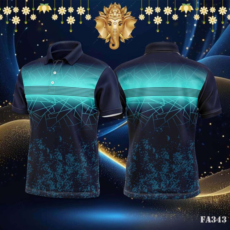 Geometric Fragmented Grunge Jersey Design.