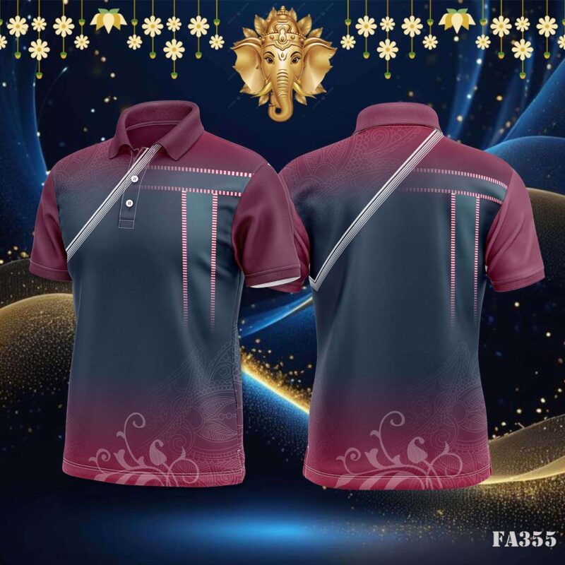 Regal Paisley Geometric Jersey Design.